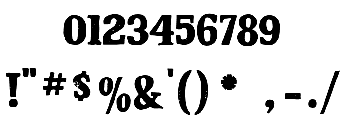 Diesel Crack Font OTHER CHARS