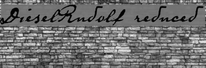 DieselRudolf-reduced Font examples