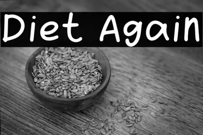Diet Again Font examples