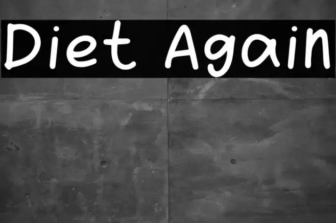 Diet Again Font examples