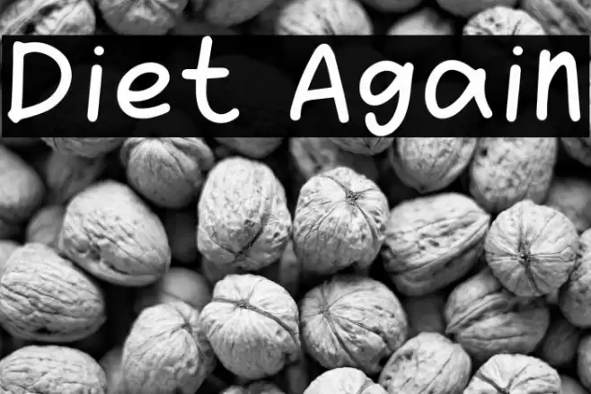 Diet Again Font examples