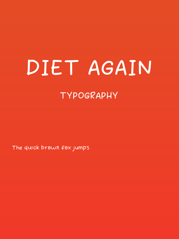 Diet Again Poster