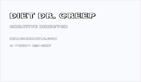 Diet Dr. Creep Business Card
