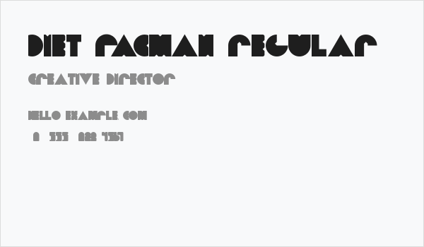 Diet PacMan Regular Business Card