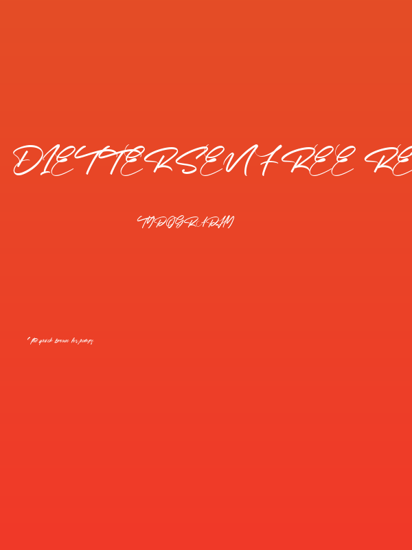 Diettersen Free Regular Poster