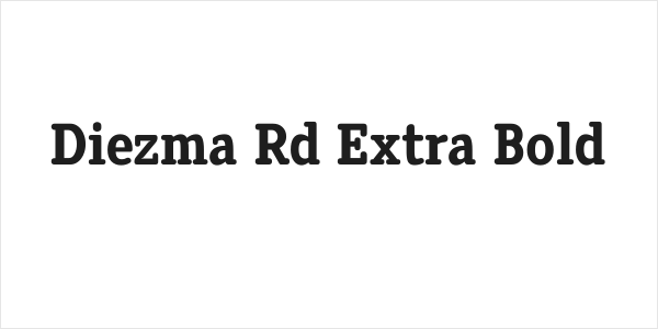 Diezma Rd Extra Bold Logo