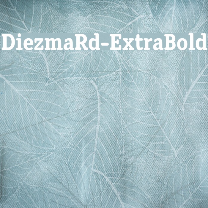 DiezmaRd-ExtraBold Font examples