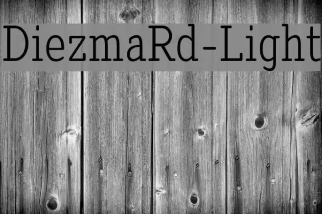 DiezmaRd-Light Font examples