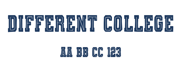 Different College Font Preview
