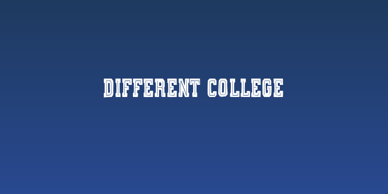 Different College Social Header
