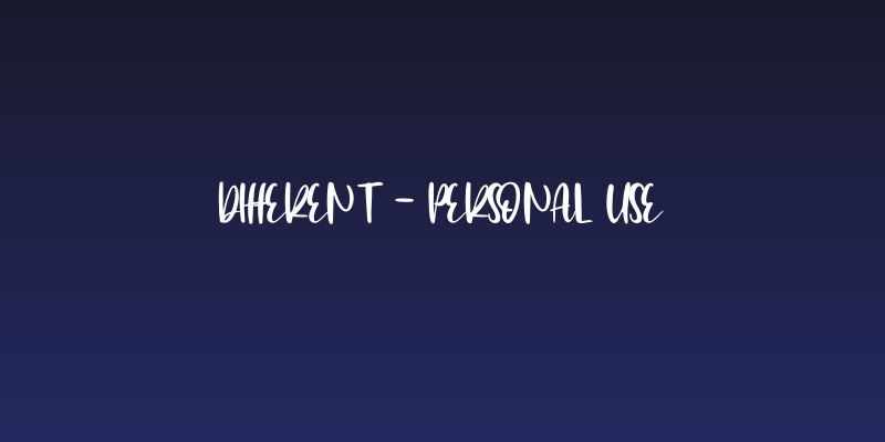 Different - Personal Use Social Header