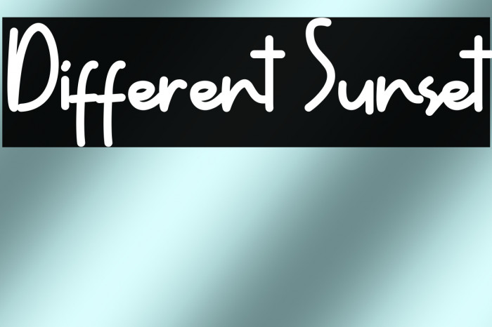 Different Sunset Example 1