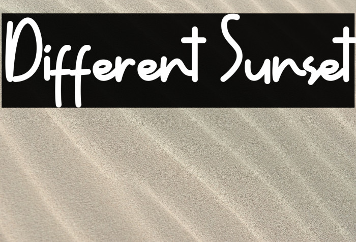 Different Sunset Example 2