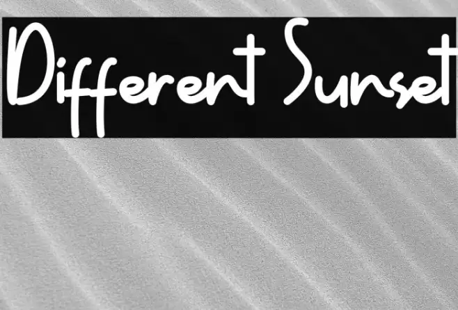 Different Sunset Example 2