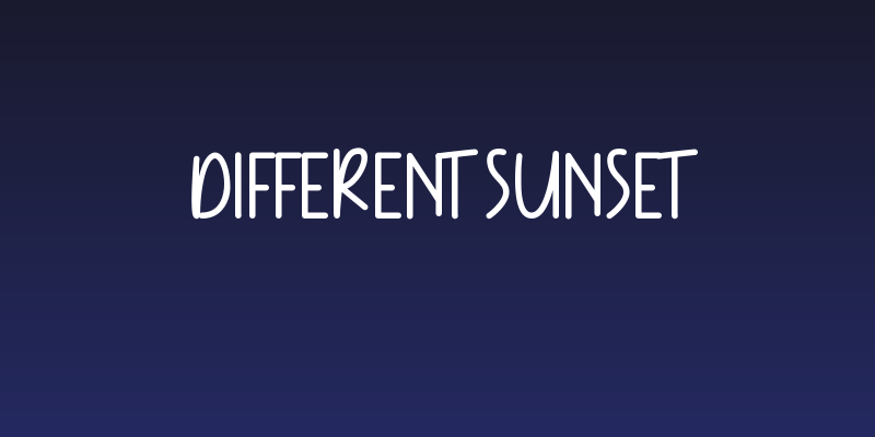Different Sunset Social Header