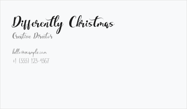 Differently Christmas Business Card