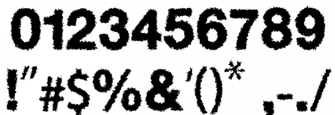 Diffuse-Away Font OTHER CHARS