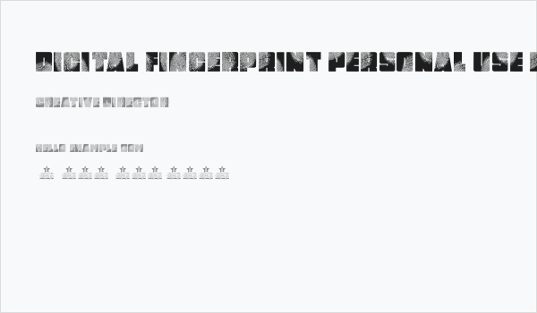 DigItAl FingerpRINT PERSONAL USE Regular Business Card