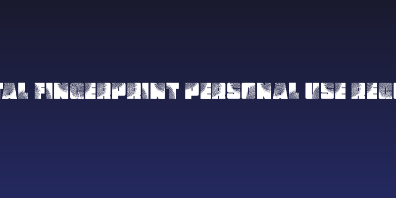 DigItAl FingerpRINT PERSONAL USE Regular Social Header