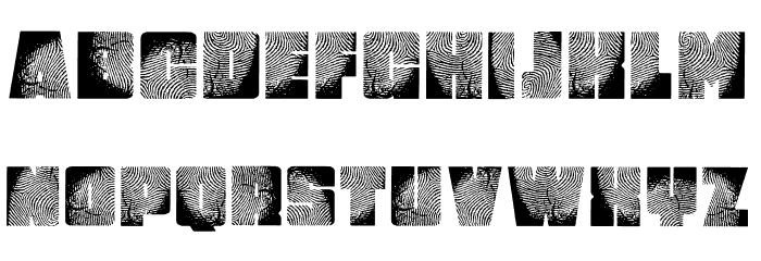 DigItAl FingerpRINT PERSONAL USE Regular Font LOWERCASE