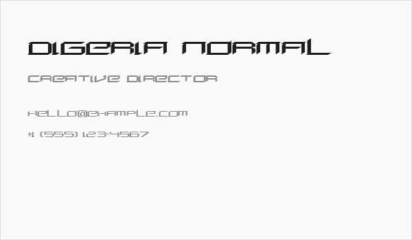 Digeria Normal Business Card