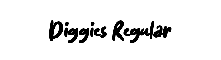 Diggies Regular  नि: शुल्क फ़ॉन्ट्स डाउनलोड
