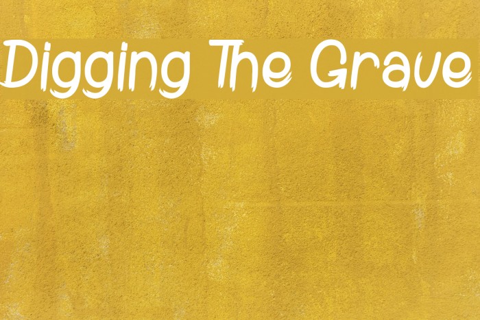 Digging The Grave Font examples