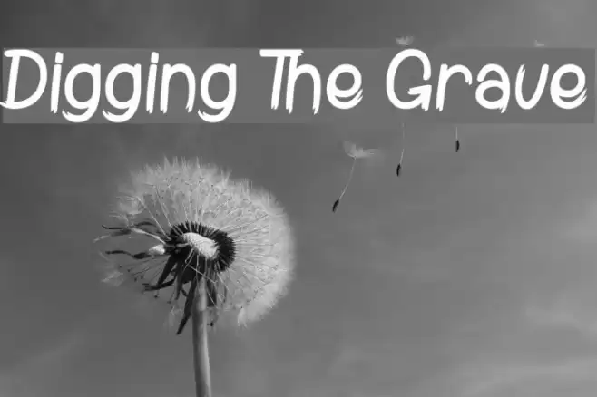 Digging The Grave Font examples