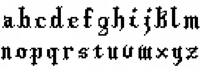 DigiCastle Regular Font Litere mici