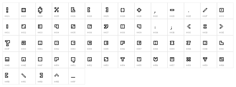 Digiffiti Regular Character Map