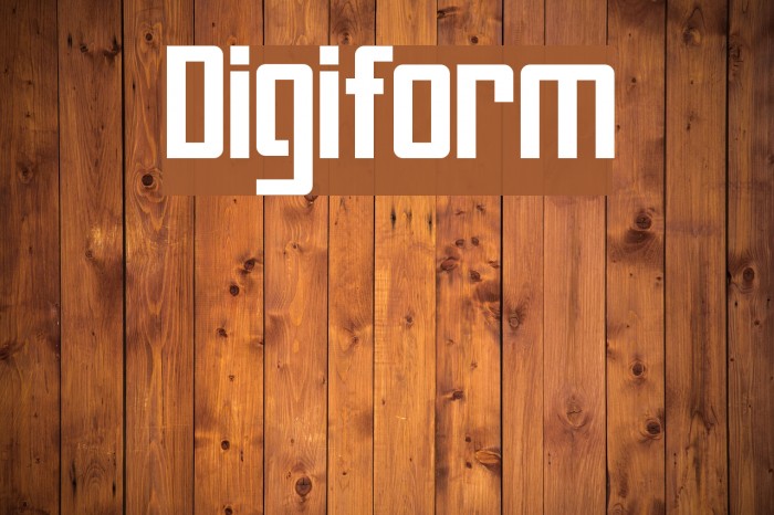 Digiform Font examples