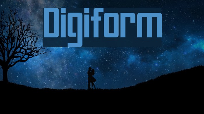 Digiform Font examples