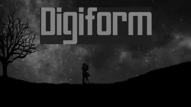 Digiform Font examples