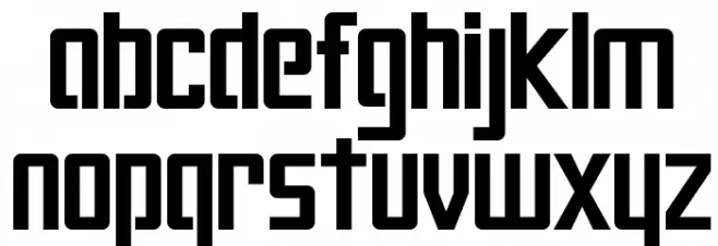 Digiform Font LOWERCASE