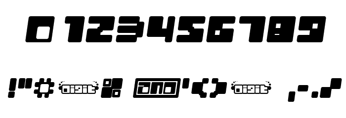 Digit LoFi Shift Font OTHER CHARS