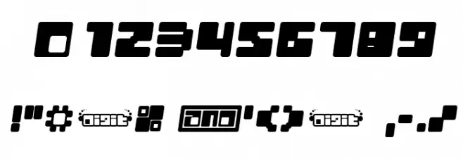Digit   LoFi Shift Font OTHER CHARS