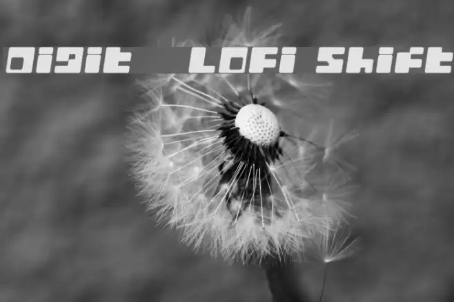 Digit   LoFi Shift Font examples