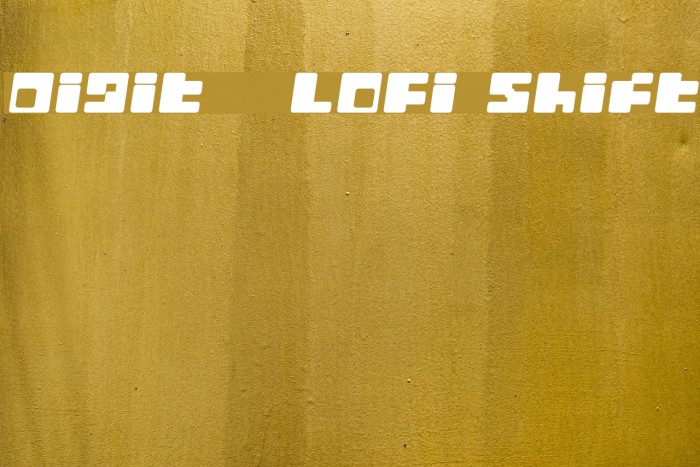 Digit LoFi Shift Font examples