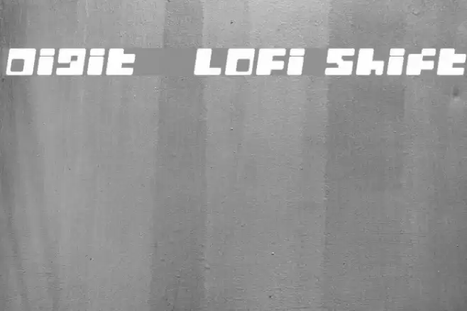 Digit   LoFi Shift Font examples