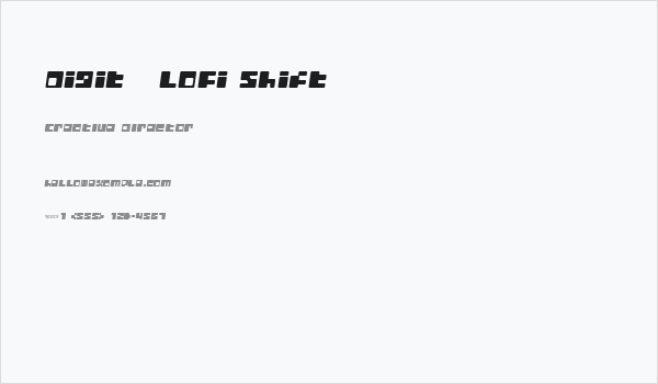 Digit   LoFi Shift Business Card