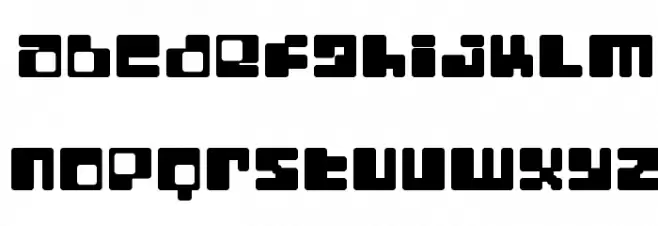 Digit   LoFi Schriftart Kleinbuchstaben