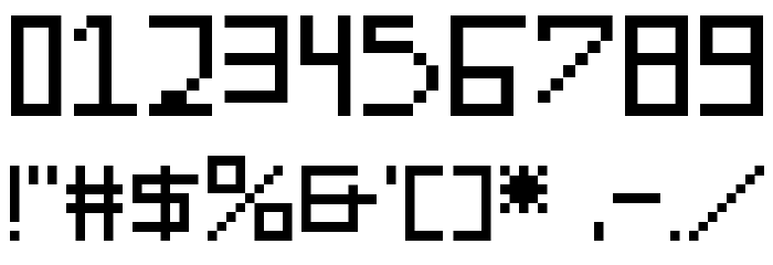 Digit Square Regular Font OTHER CHARS
