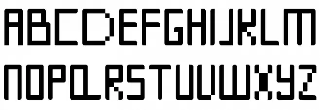 Digit Square Regular Schriftart Groß