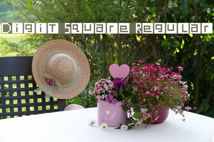 Digit Square Regular Font examples