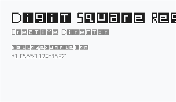 Digit Square Regular Business Card