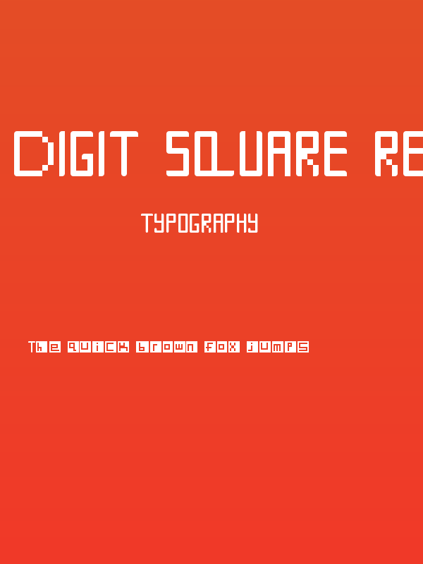 Digit Square Regular Poster