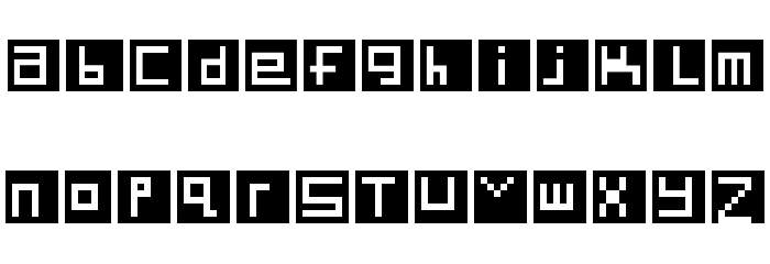 Digit Square Regular Font LOWERCASE