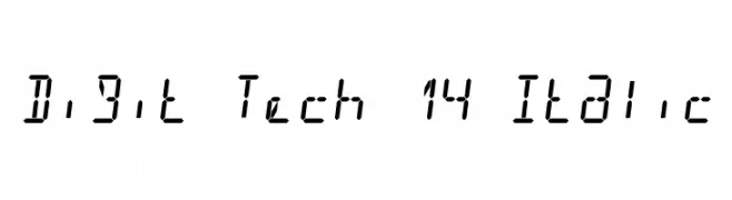 Digit Tech 14 Italic  تنزيل الخطوط