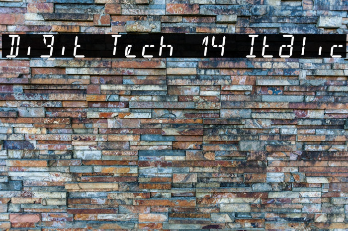 Digit Tech 14 Italic Example 2