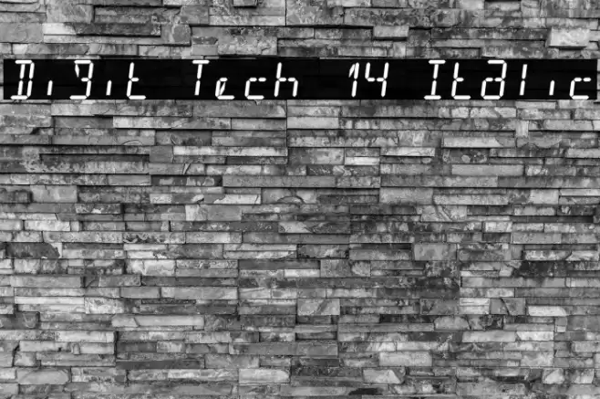 Digit Tech 14 Italic フォント examples